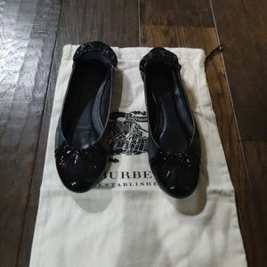 Burberry classic flats black grey size 37.5